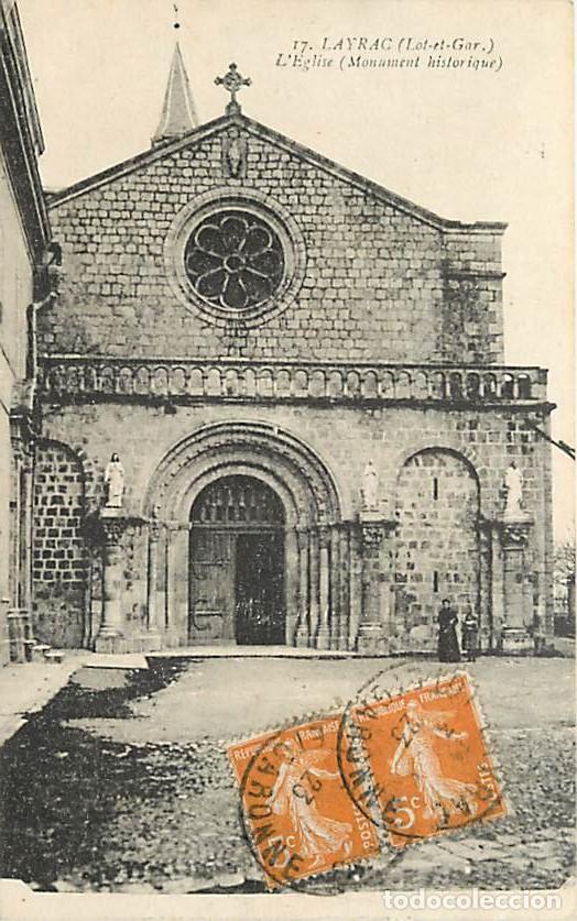 Postcards: France - 47 - Layrac - L'Eglise - CPA - Oblit&eacute;ration ronde de 1923 - Voir Scans Recto-Verso