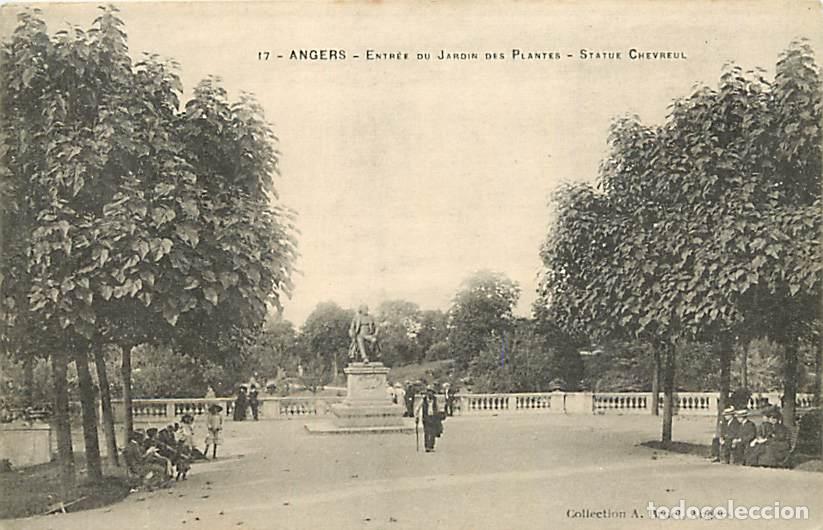 Postkarten: France - 49 - Angers - Entr&eacute;e du Jardin des Plantes - Statue Chevreul - Anim&eacute;e - CPA - Voir Scans Re