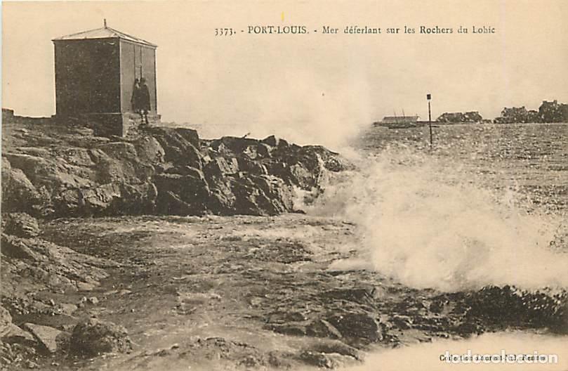 Postkarten: France - 56 - Port Louis - Mer d&eacute;ferlant sur les Rochers du Lobic - CPA - Voir Scans Recto-Verso