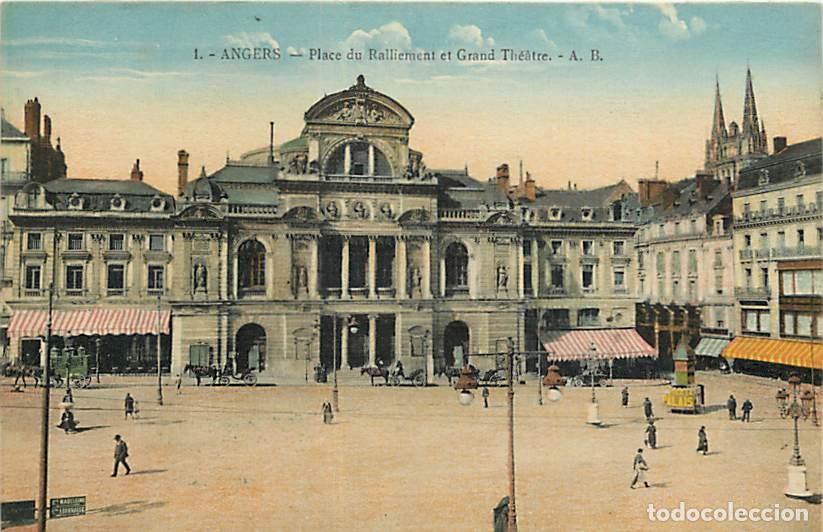 Postcards: France - 49 - Angers - Place du Ralliement et Grand Th&eacute;atre - Anim&eacute;e - Coloris&eacute;e - CPA - Voir Scans