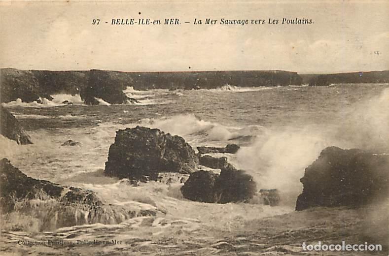 Cartoline: France - 56 - Belle Ile en Mer - La Mer Sauvage vers Les Poulains - Correspondance - CPA - Voyag&eacute;e e