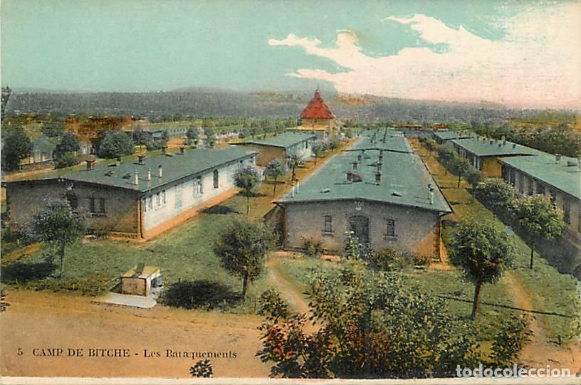 Cartoline: France - 57 - Bitche - Camp de Bitche - Les Barraquements - Coloris&eacute;e - Correspondance - CPA - Voyag