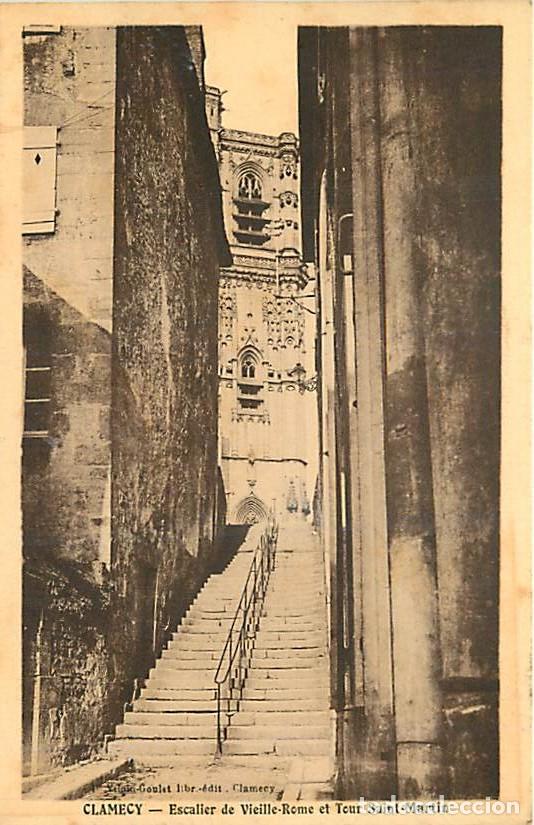 Cartoline: France - 58 - Clamecy - Escalier de Vieille-Rome et Tour Saint-Martin - CPA - Voir Scans Recto-Verso