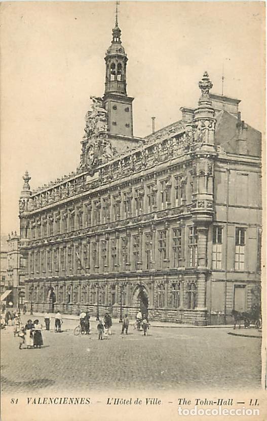 Cartes Postales: France - 59 - Valenciennes - L'h&ocirc;tel de Ville - Anim&eacute;e - CPA - Oblit&eacute;ration ronde de 1919 - Voir Sca