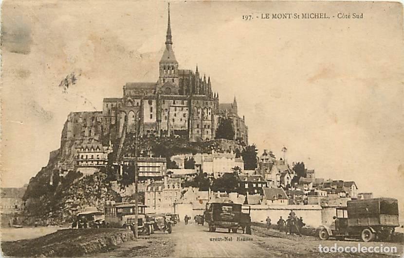 Cartes Postales: France - 50 - Le Mont Saint Michel - Cot&eacute; Sud - Anim&eacute;e - Automobiles - CPA - Oblit&eacute;ration ronde de 1