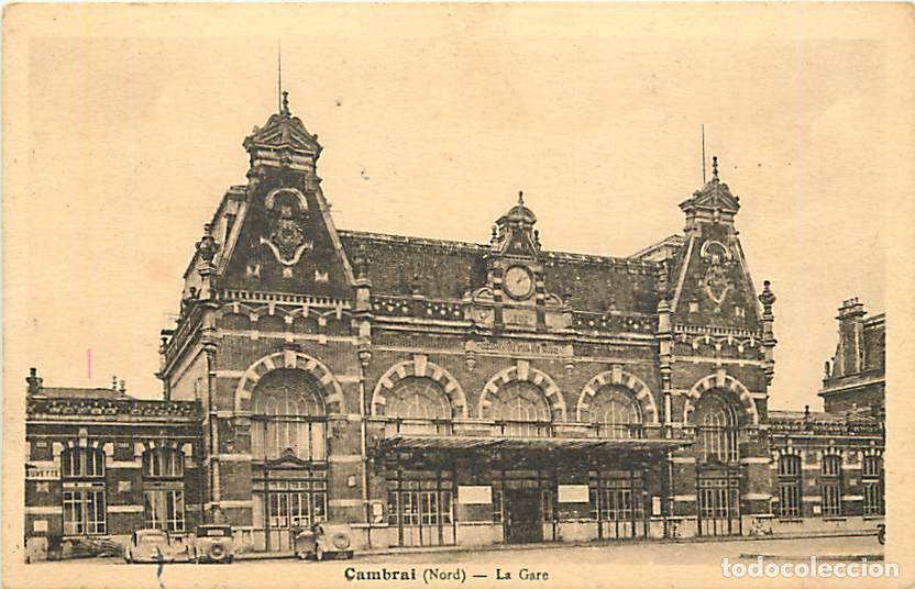 Cartes Postales: France - 59 - Cambrai - La Gare - Automobiles - Correspondance - CPA - Voyag&eacute;e en 1939 - Voir Scans