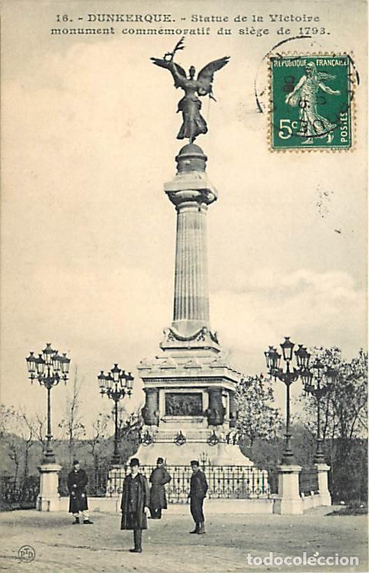 Cartes Postales: France - 59 - Dunkerque - Statue de la Victoire - Monument comm&eacute;moratif du si&egrave;ge de 1793 - Anim&eacute;e -