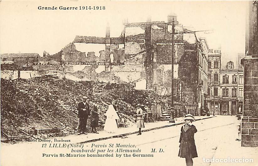 Cartes Postales: France - 59 - Lille - Guerre 1914 1918 - Parvis Saint Maurice bombard&eacute; par les Allemands - Anim&eacute;e -