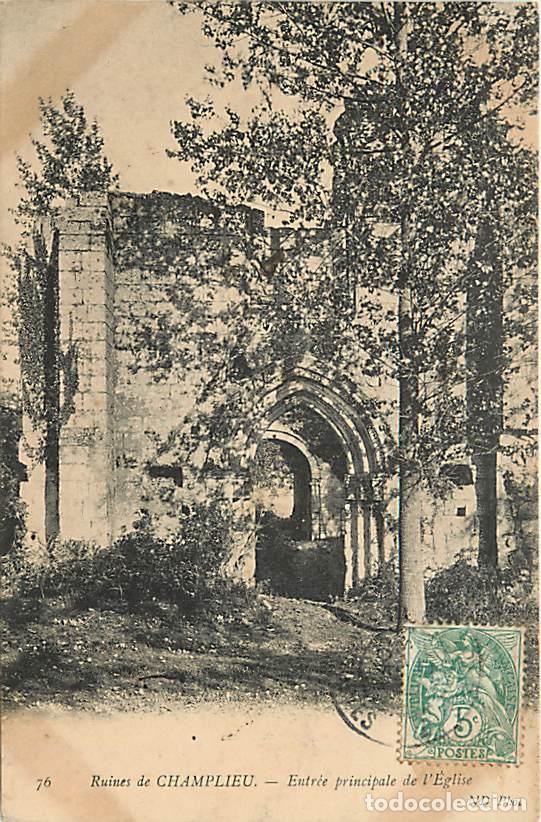 Cartes Postales: France - 60 - Compi&egrave;gne - Foret de Compi&egrave;gne - Ruines de Champlieu - Entr&eacute;e principale de l'Eglise -