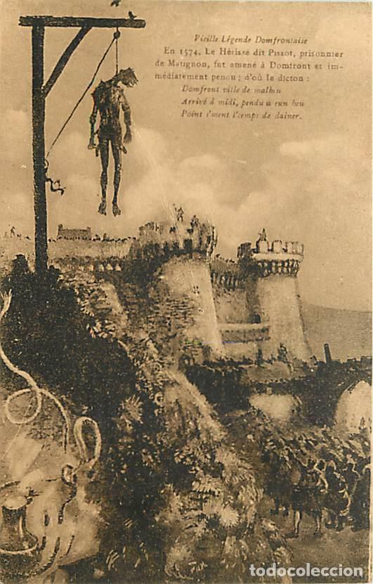 Cartes Postales: France - 61 - Domfront - L&eacute;gende du pendu de Domfront - CPA - Voyag&eacute;e en 1939 - Voir Scans Recto-Ver