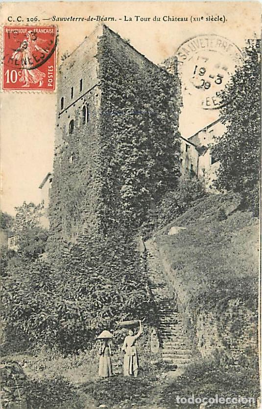 Cartes Postales: France - 64 - Sauveterre de B&eacute;arn - La Tour du Ch&acirc;teau - Anim&eacute;e - CPA - Oblit&eacute;ration ronde de 09 - V