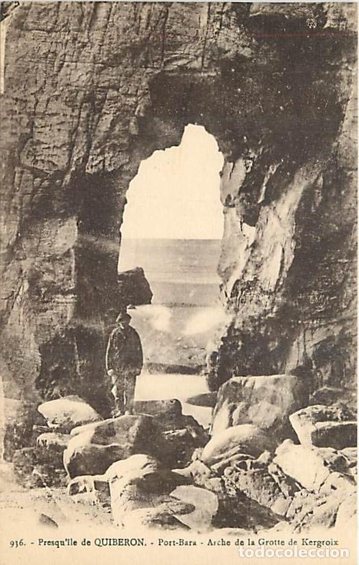 Postkarten: France - 56 - Presqu'Ile de Quiberon - Port-Bara - Arche de la Grotte de Kergroix - Anim&eacute;e - CPA - C