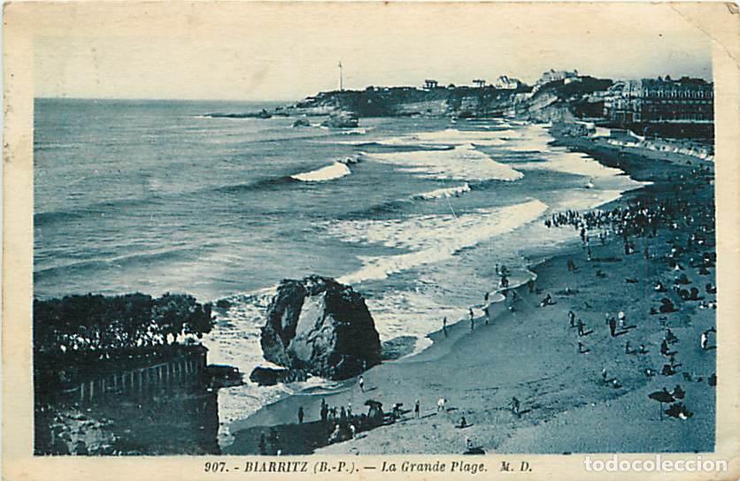 Postales: France - 64 - Biarritz - La Grande Plage - CPA - Oblit&eacute;ration ronde de 1931 - Voir Scans Recto-Verso