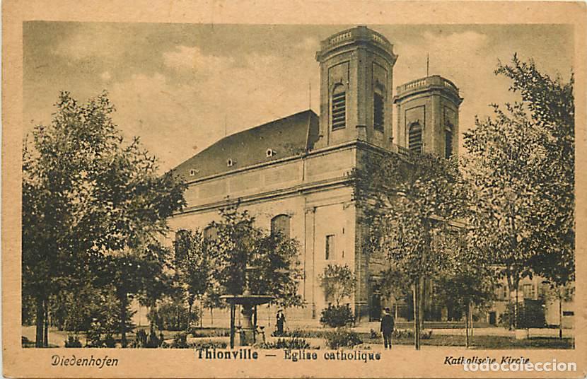 Postales: France - 57 - Thionville - L'Eglise - Anim&eacute;e - CPA - Oblit&eacute;ration ronde de 1921 - Voir Scans Recto-V