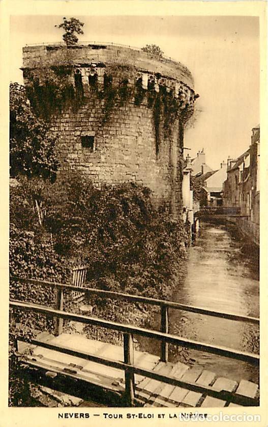 Postales: France - 58 - Nevers - Tour Saint Eloi et la Ni&egrave;vre - CPA - Voyag&eacute;e en 1953 - Voir Scans Recto-Verso