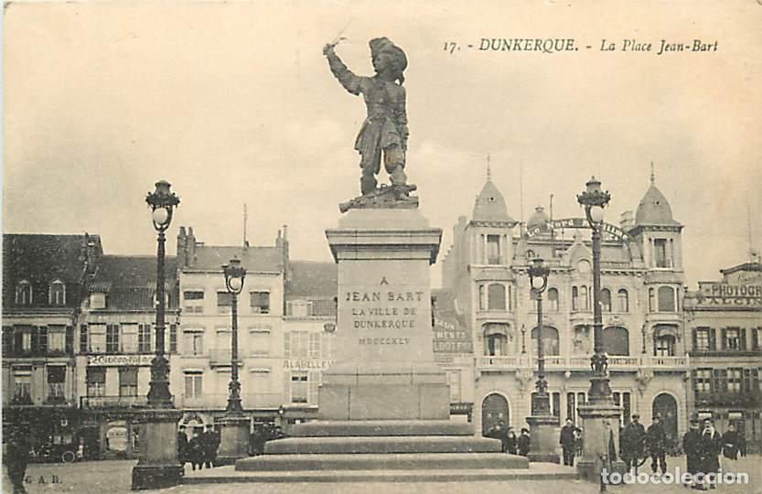 Postkarten: France - 59 - Dunkerque - Place Jean Bart - Anim&eacute;e - CPA - Voyag&eacute;e en 1917 - Voir Scans Recto-Verso