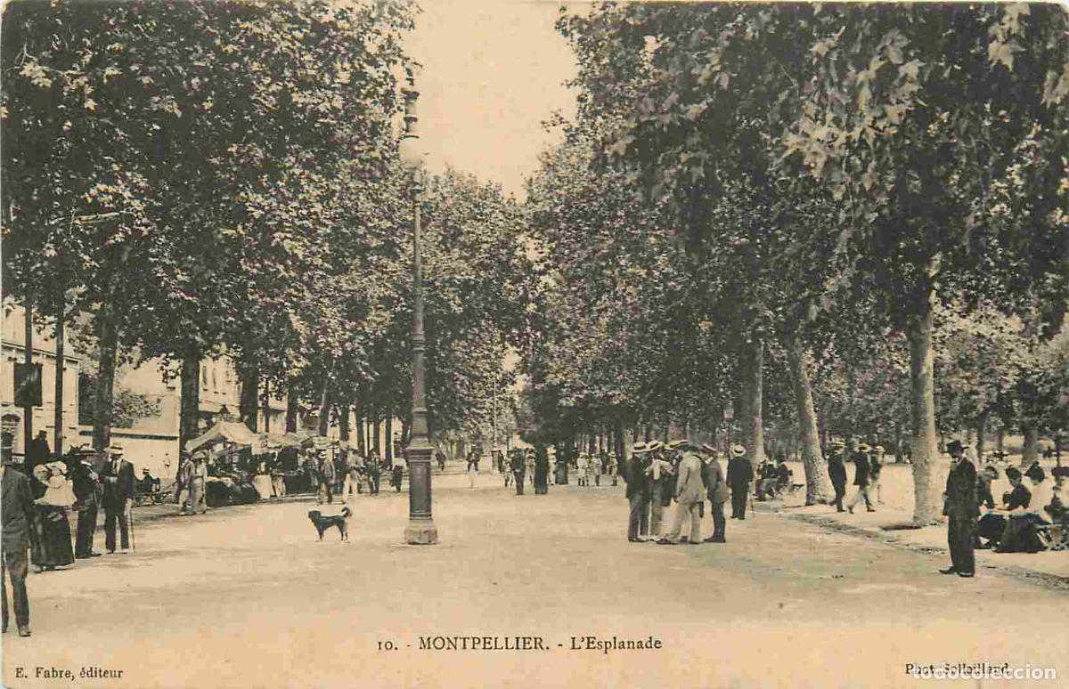 Postkarten: France - 34 - Montpellier - L'Esplanade - Anim&eacute;e - Correspondance - CPA - Voyag&eacute;e en 1913 - Voir Sca