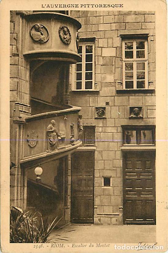 Postkarten: France - 63 - Riom - Escalier du Montat - CPA - Oblit&eacute;ration ronde de 1937 - Voir Scans Recto-Verso