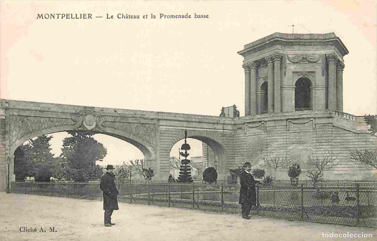 Postkarten: France - 34 - Montpellier - Le Ch&acirc;teau et la Promenade basse - Anim&eacute;e - CPA - Voir Scans Recto-Verso
