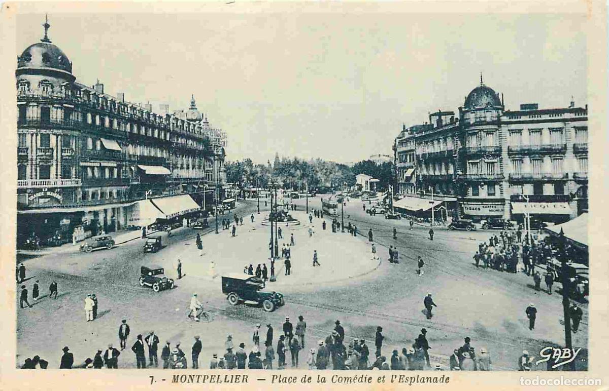 Postkarten: France - 34 - Montpellier - Place de la Com&eacute;die et l'Esplanade - Anim&eacute;e - Correspondance - CPA - Voy