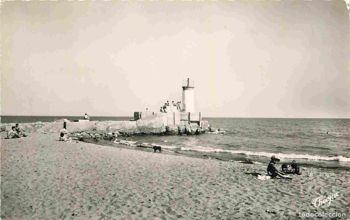 Postkarten: France - 34 - Valras Plage - Le Phare - Anim&eacute;e - Carte Dentel&eacute;e - CPSM format CPA - Oblit&eacute;ration ron