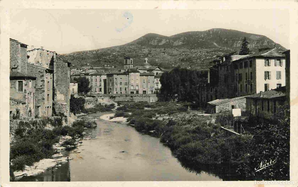 Cartes Postales: France - 34 - Lod&egrave;ve - Le chemin neuf et la Lergue - Correspondance - CPSM format CPA - Oblit&eacute;ration
