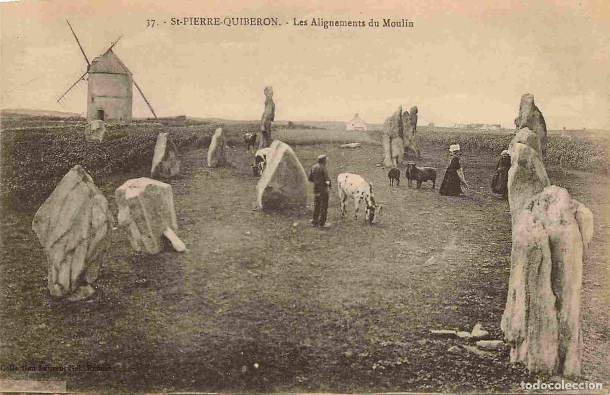 Postkarten: France - 56 - Presqu'Ile de Quiberon - Saint Pierre Quiberon - Les Alignements du Moulin - Anim&eacute;e -