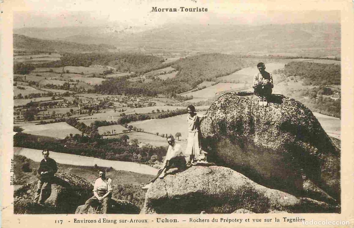 Postcards: France - 71 - Uchon - Rochers du Pr&eacute;potey et vue sur la Tagni&egrave;re - Anim&eacute;e - Correspondance - CPA - O