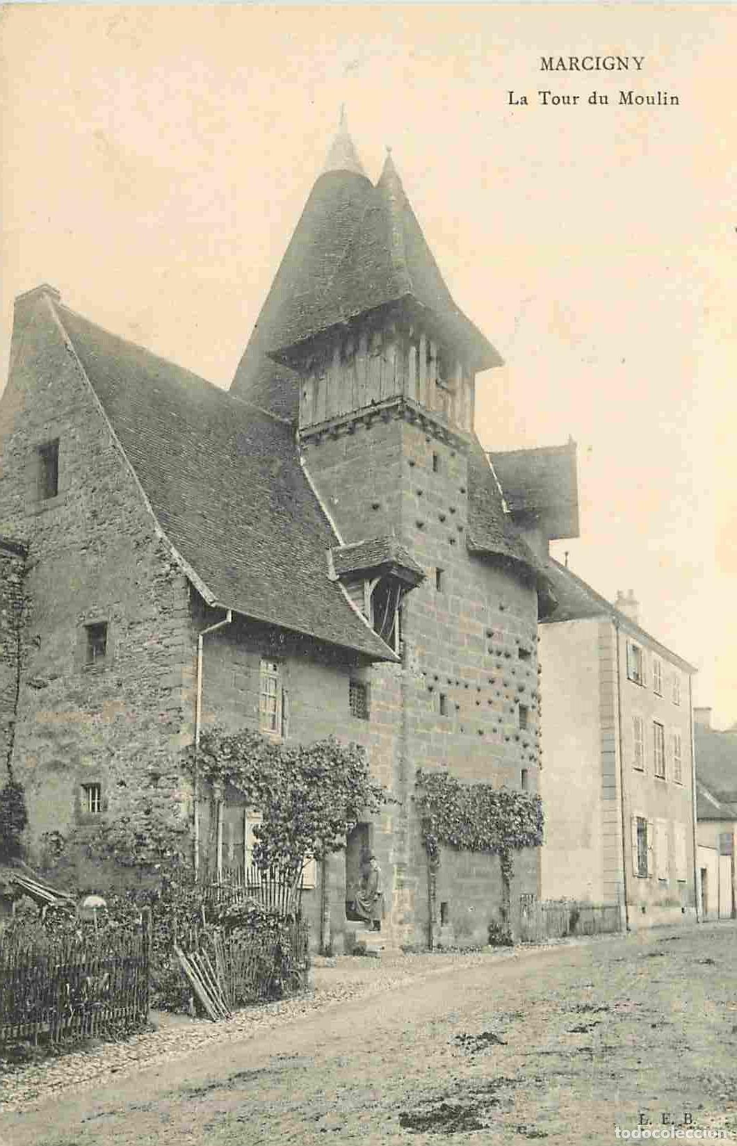 Postales: France - 71 - Marcigny - La Tour du Moulin - CPA - Oblit&eacute;ration ronde de 1905 - Voir Scans Recto-Ver