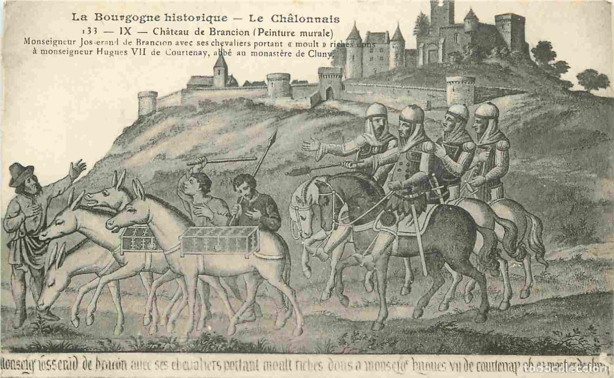 Postais: France - 71 - Bran&ccedil;ion - Le Ch&acirc;teau - illustration historique - CPA - Voir Scans Recto-Verso