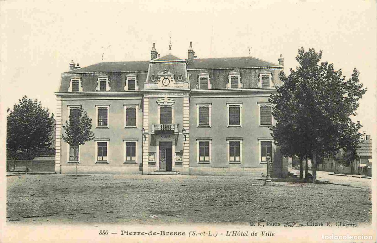 Postais: France - 71 - Pierre de Bresse - Hotel de Ville - CPA - Oblit&eacute;ration ronde de 1905 - Voir Scans Rect