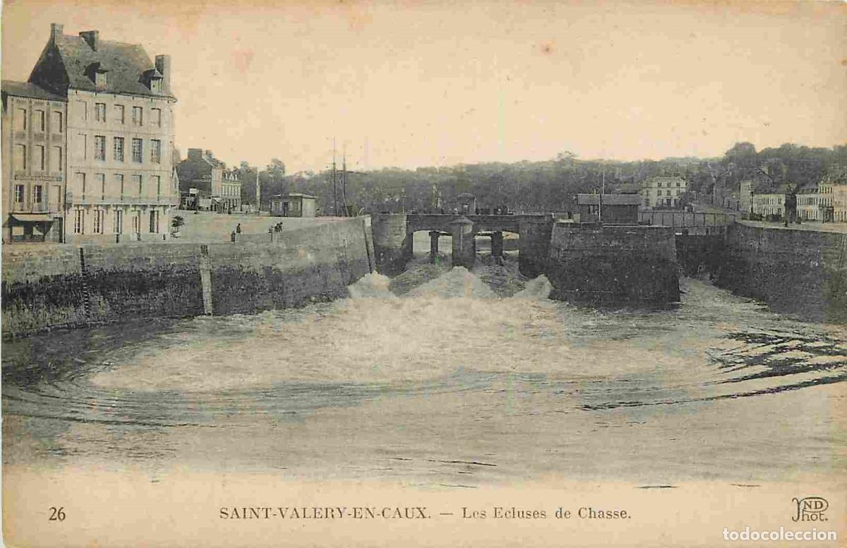Postales: France - 76 - Saint Val&eacute;ry en Caux - Les Ecluses de Chasse - Correspondance - CPA - Oblit&eacute;ration ron