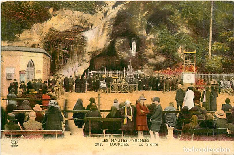 Postais: France - 65 - Lourdes - La Grotte - Anim&eacute;e - Coloris&eacute;e - CPA - Oblit&eacute;ration ronde de 1952 - Voir Sca