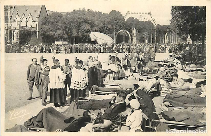 Postais: France - 65 - Lourdes - B&eacute;n&eacute;diction des malades - Anim&eacute;e - CPA - Oblit&eacute;ration ronde de 1938 - Voir S