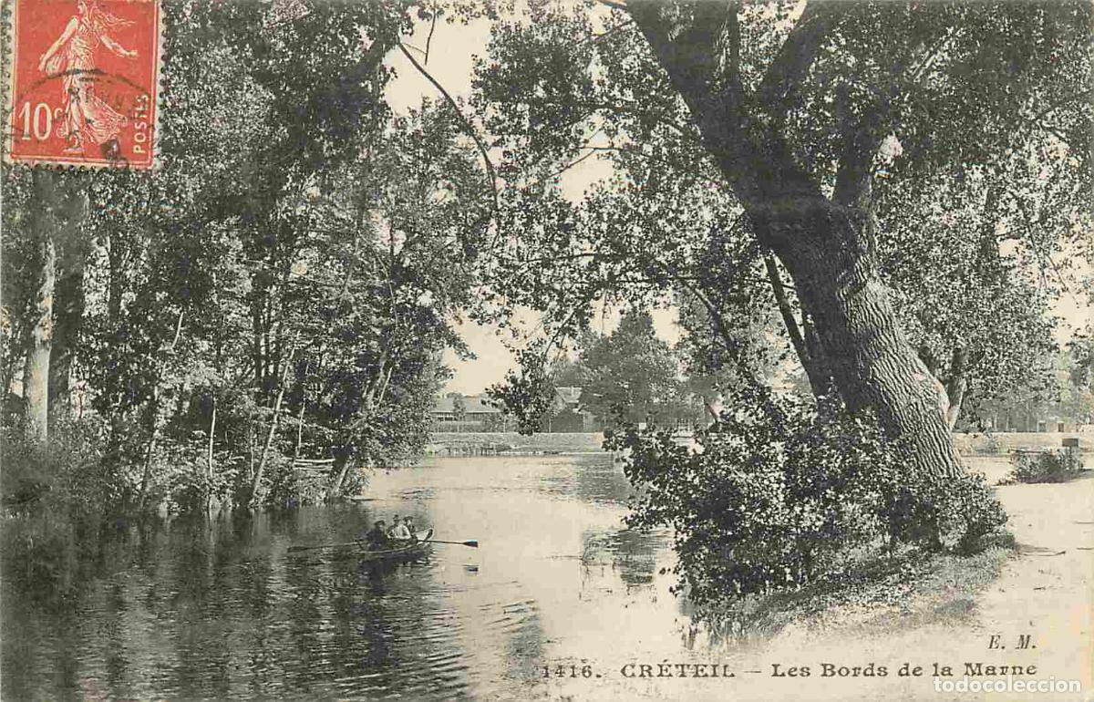 Postais: France - 94 - Cr&eacute;teil - Les bords de la Marne - Anim&eacute;e - Correspondance - CPA - Oblit&eacute;ration ronde d