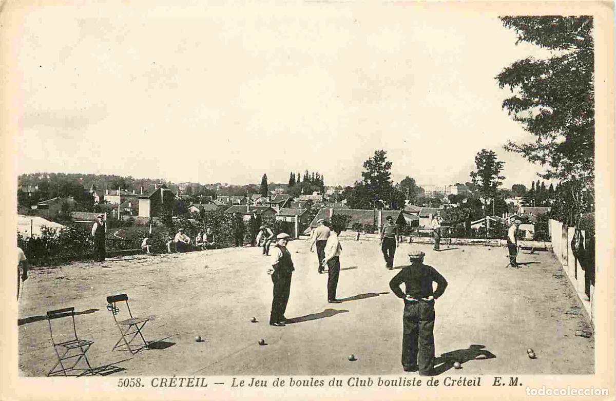 Cartes Postales: France - 94 - Cr&eacute;teil - Le Jeu de boules du Club bouliste de Cr&eacute;teil - Anim&eacute;e - P&eacute;tanque - CPA - Voi
