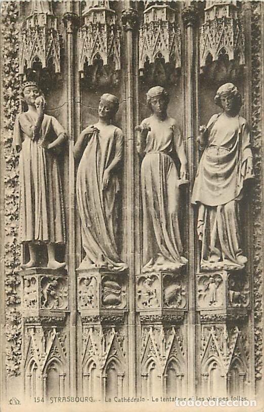 Postais: France - 67 - Strasbourg - La Cath&eacute;drale - Le tentaleur et les vierges folles - CPA - Voir Scans Rec