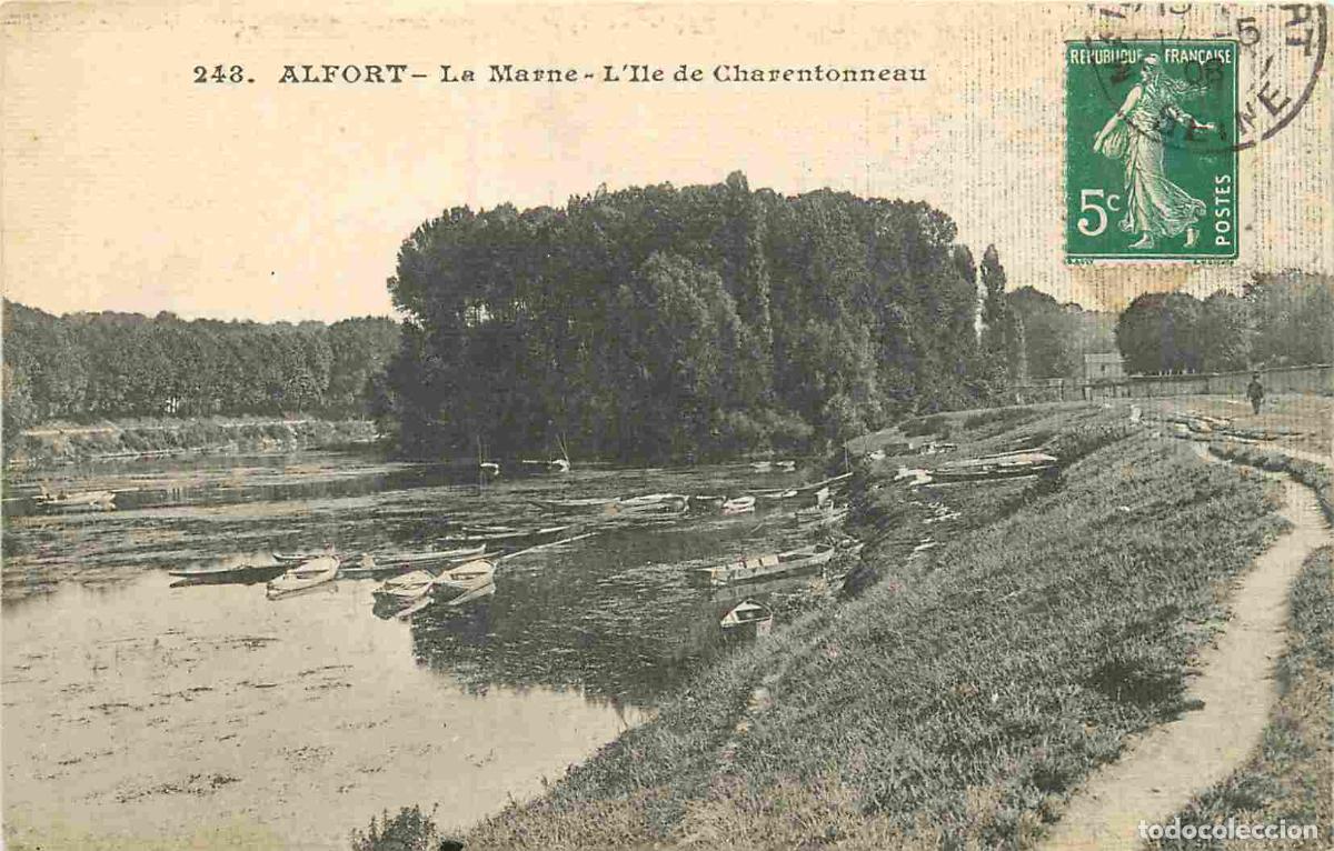 Cartoline: France - 94 - Maisons Alfort - La Marne- L'Ile de Charentonneau - CPA - Oblit&eacute;ration ronde de 1908 -