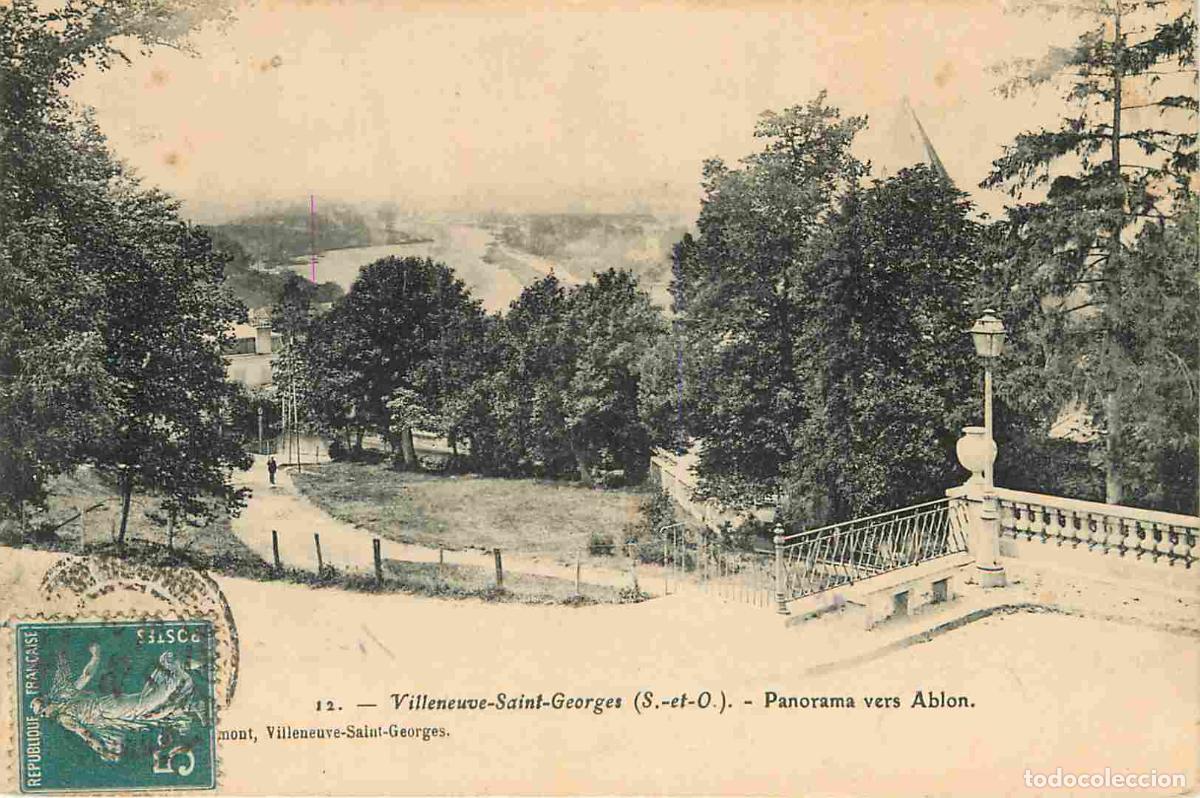 Cartoline: France - 94 - Villeneuve Saint Georges - Panorama vers Ablon - CPA - Oblit&eacute;ration ronde de 1911 - Vo