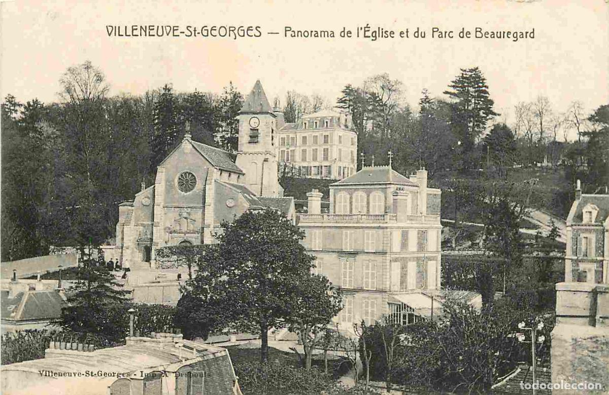 Cartoline: France - 94 - Villeneuve Saint Georges - Panorama de l'Eglise et du Parc de Beauregard - CPA - Oblit