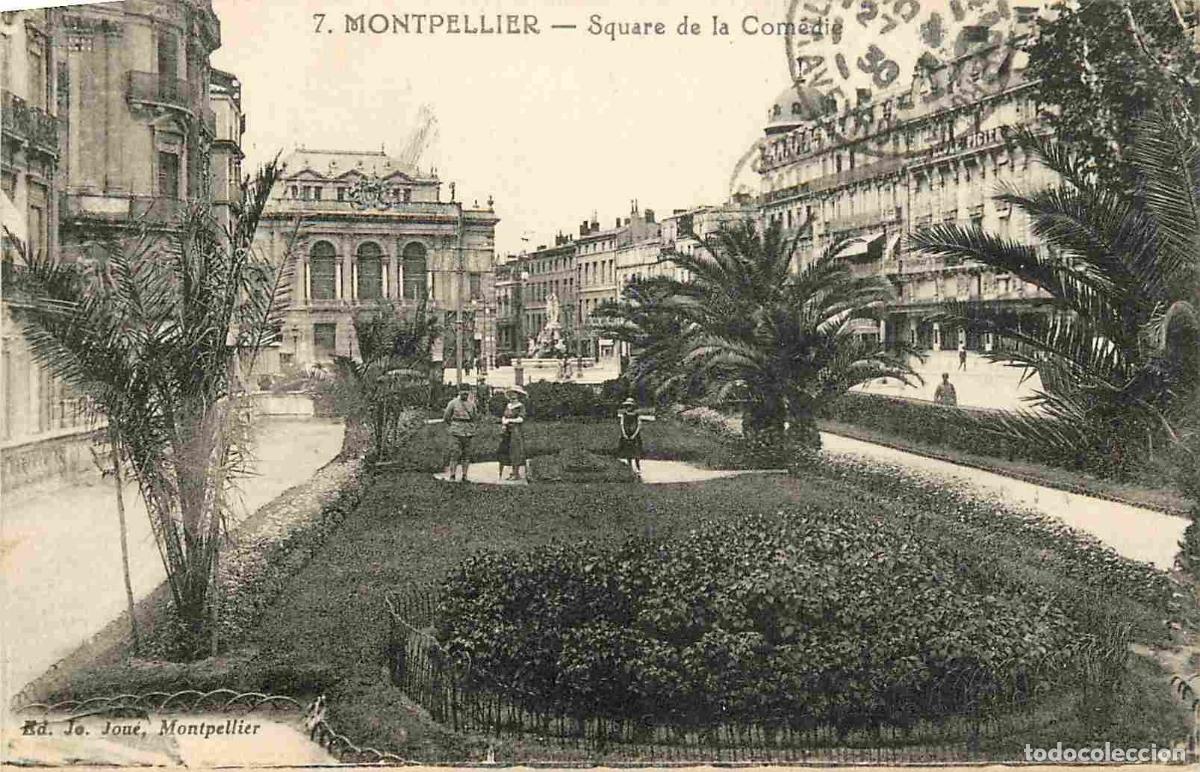 Cartes Postales: France - 34 - Montpellier - Square de la Com&eacute;die - Anim&eacute;e - Correspondance - CPA - Oblit&eacute;ration rond
