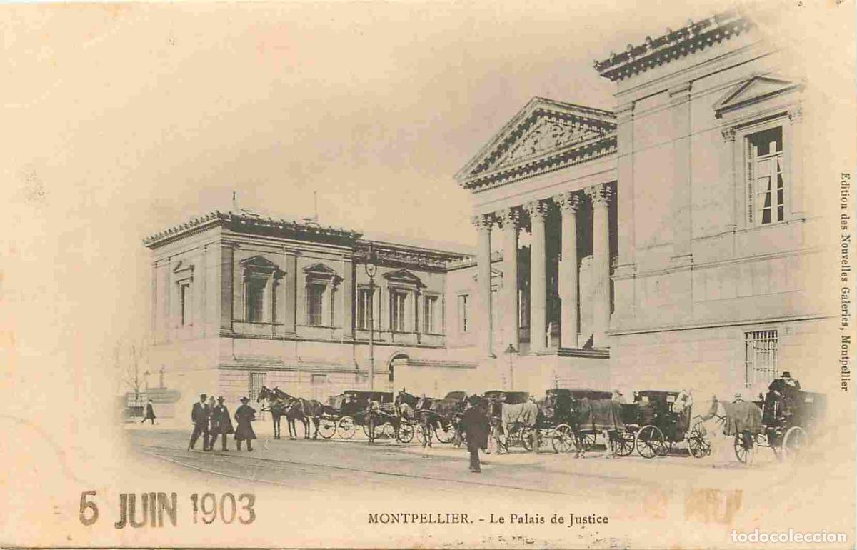 Cartes Postales: France - 34 - Montpellier - Le Palais de Justice - Anim&eacute;e - Pr&eacute;curseur - CPA - Voir Scans Recto-Vers