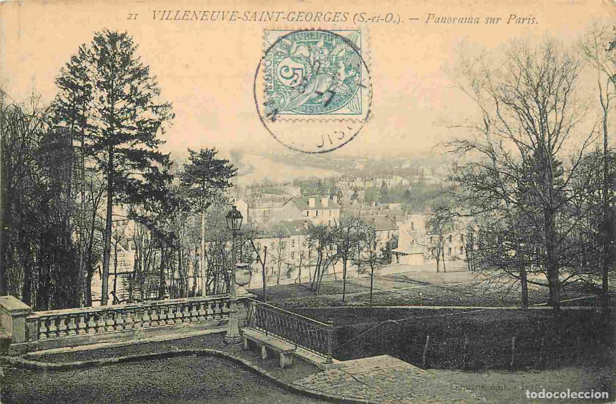 Cartes Postales: France - 94 - Villeneuve Saint Georges - Panorama sur Paris - CPA - Oblit&eacute;ration ronde - Voir Scans