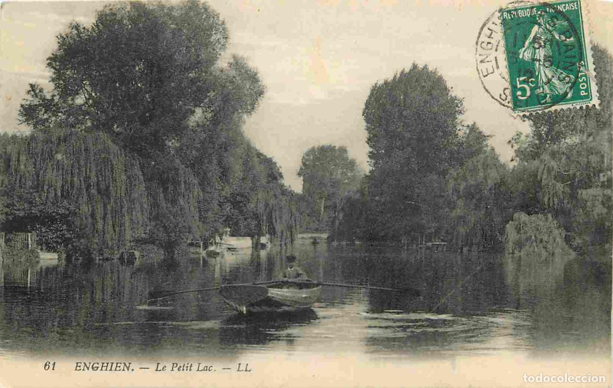 Postais: France - 95 - Enghien les Bains - Le Petit Lac - Anim&eacute;e - Canotage - CPA - Oblit&eacute;ration ronde de 191