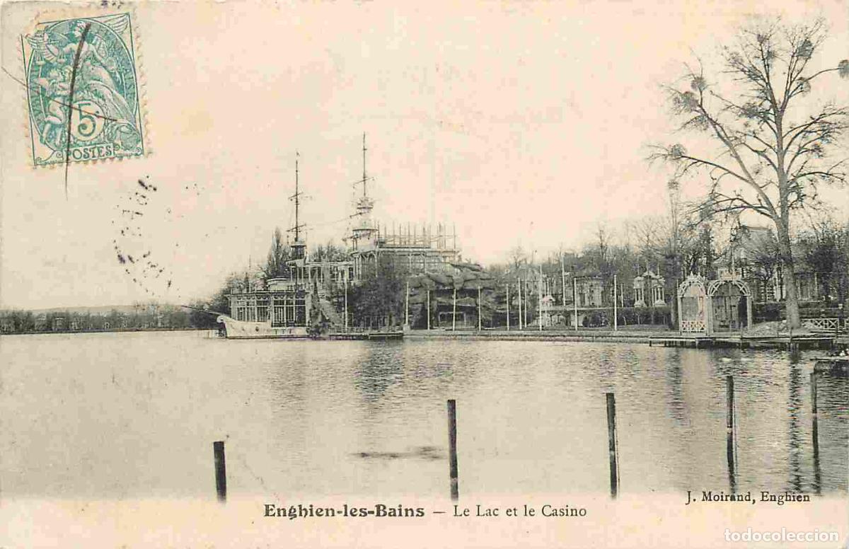 Cartes Postales: France - 95 - Enghien les Bains - Le Lac et le Casino - Oblit&eacute;ration ronde de 1915 - CPA - Voir Scan