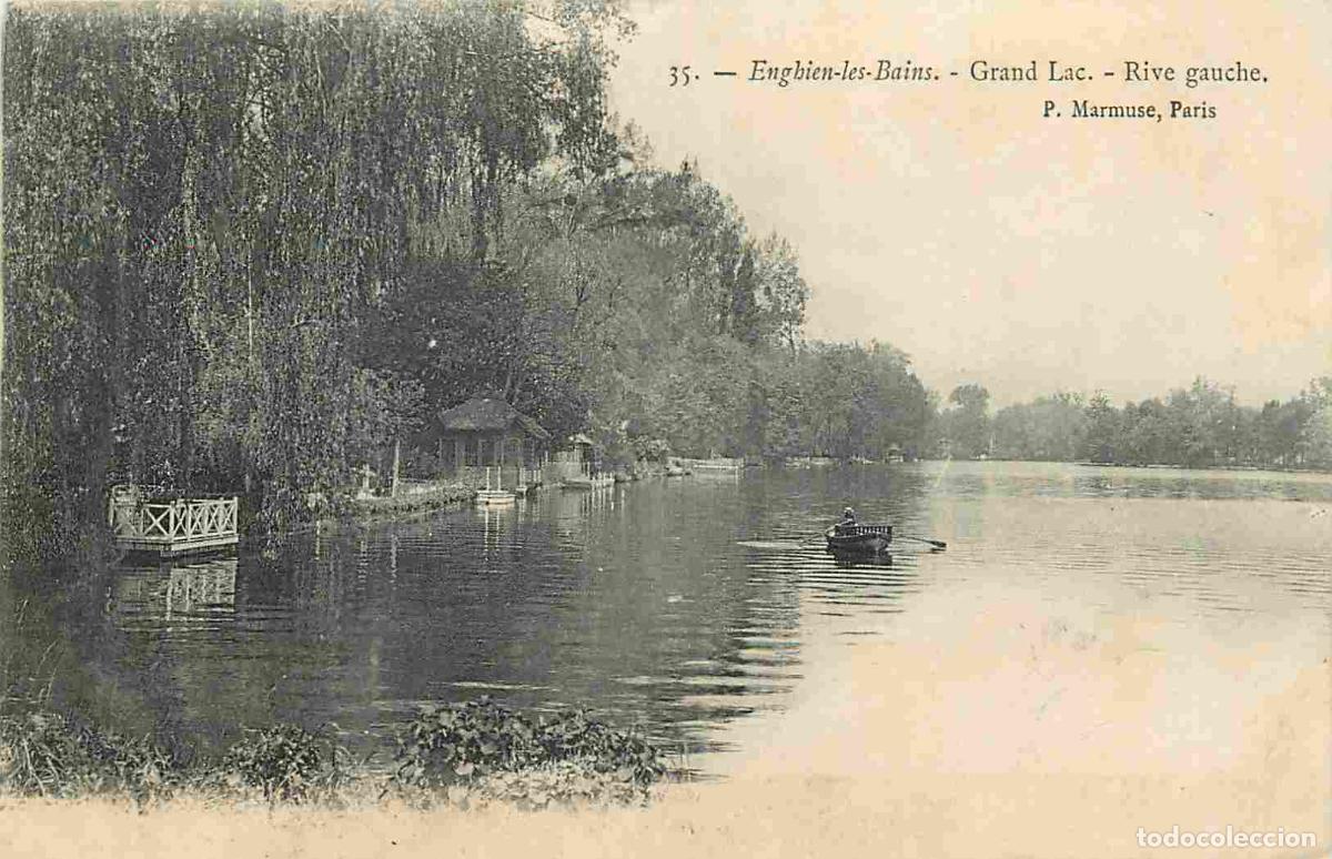 Postais: France - 95 - Enghien les Bains - Grand Lac - Rive gauche - Canotage - Anim&eacute;e - CPA - Voir Scans Rec