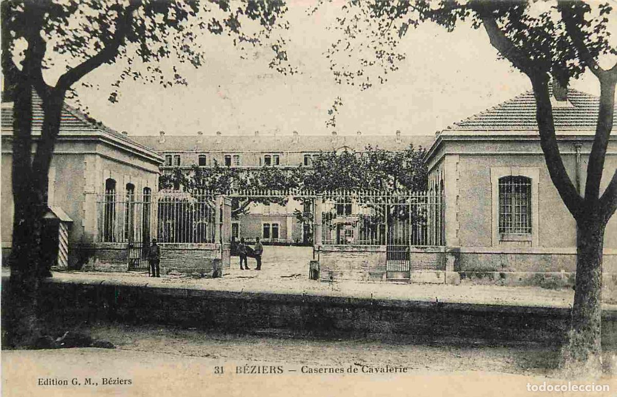 Postais: France - 34 - B&eacute;ziers - Casernes de Cavalerie - Anim&eacute;e - Militaria - Correspondance - CPA - Oblit&eacute;ra