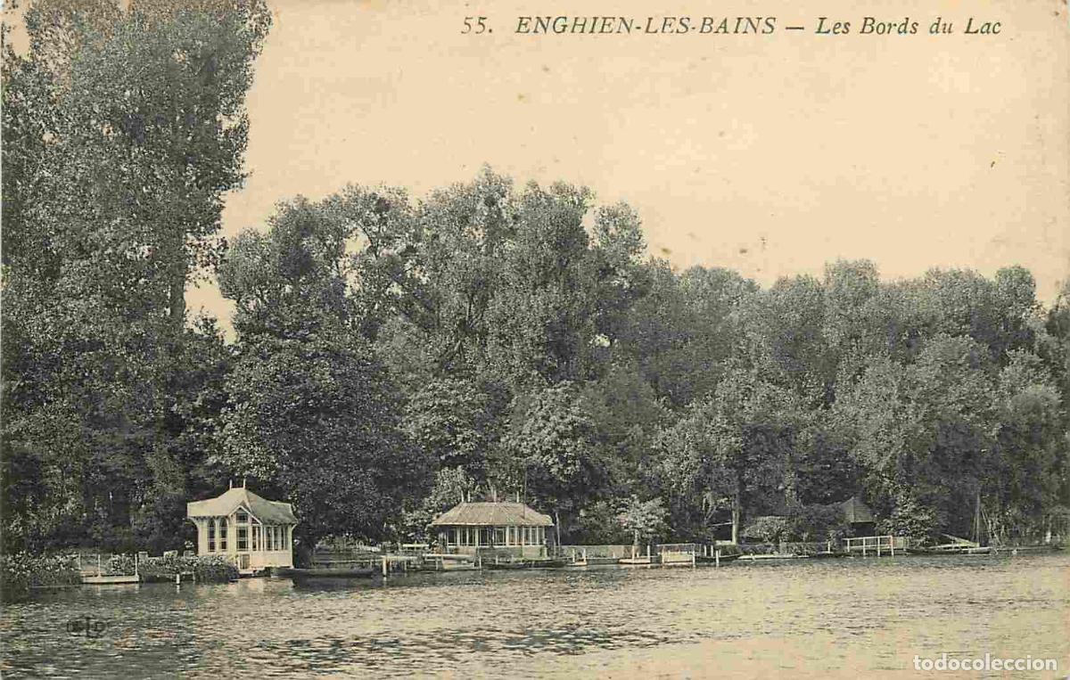 Postais: France - 95 - Enghien les Bains - Les Bords du Lac - Correspondance - CPA - Voyag&eacute;e en 1921 - Voir S