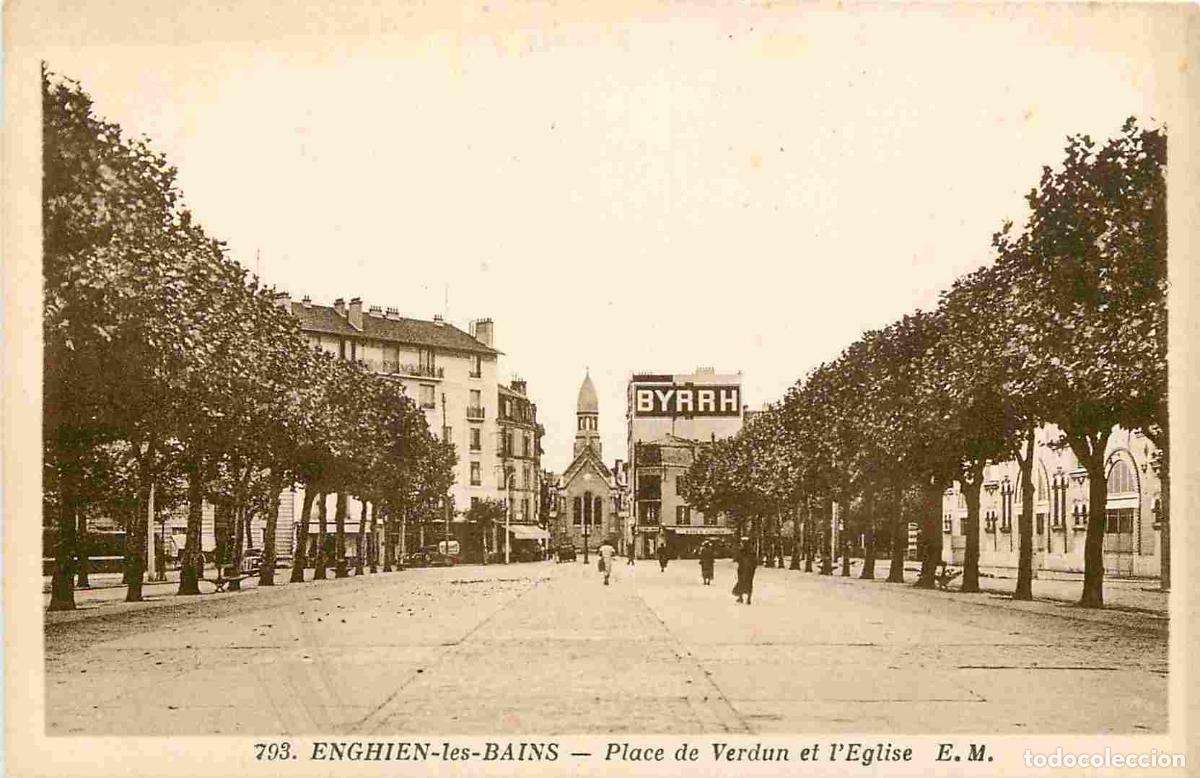 Postais: France - 95 - Enghien les Bains - Place de Verdun et l'Eglise - Anim&eacute;e - CPA - Voir Scans Recto-Vers
