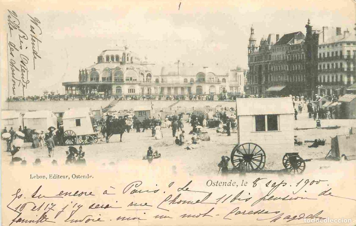 Cartes Postales: Belgique - Ostende - Oostende - La Plage - Anim&eacute;e - CPA - Oblit&eacute;ration ronde de 1900 - Voir Scans Re